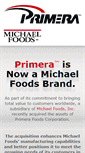 Mobile Screenshot of primerafoods.com